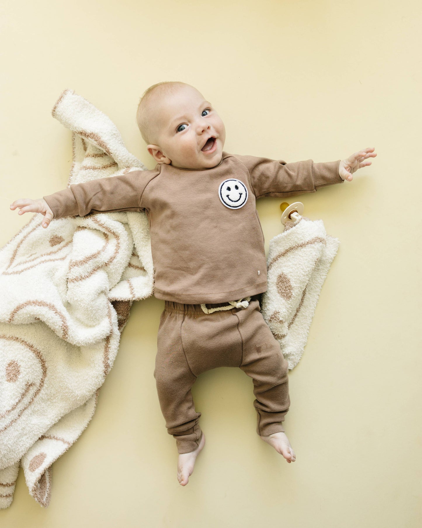 Lounge Set | Smiley Mocha: 12-18M