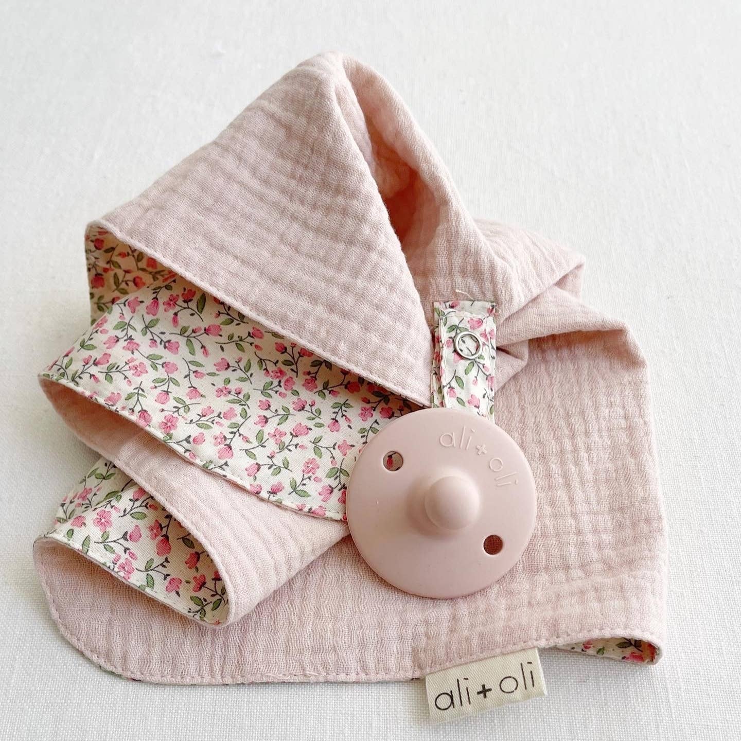 Pacifier Blanket Holder (Pink/Flowers)