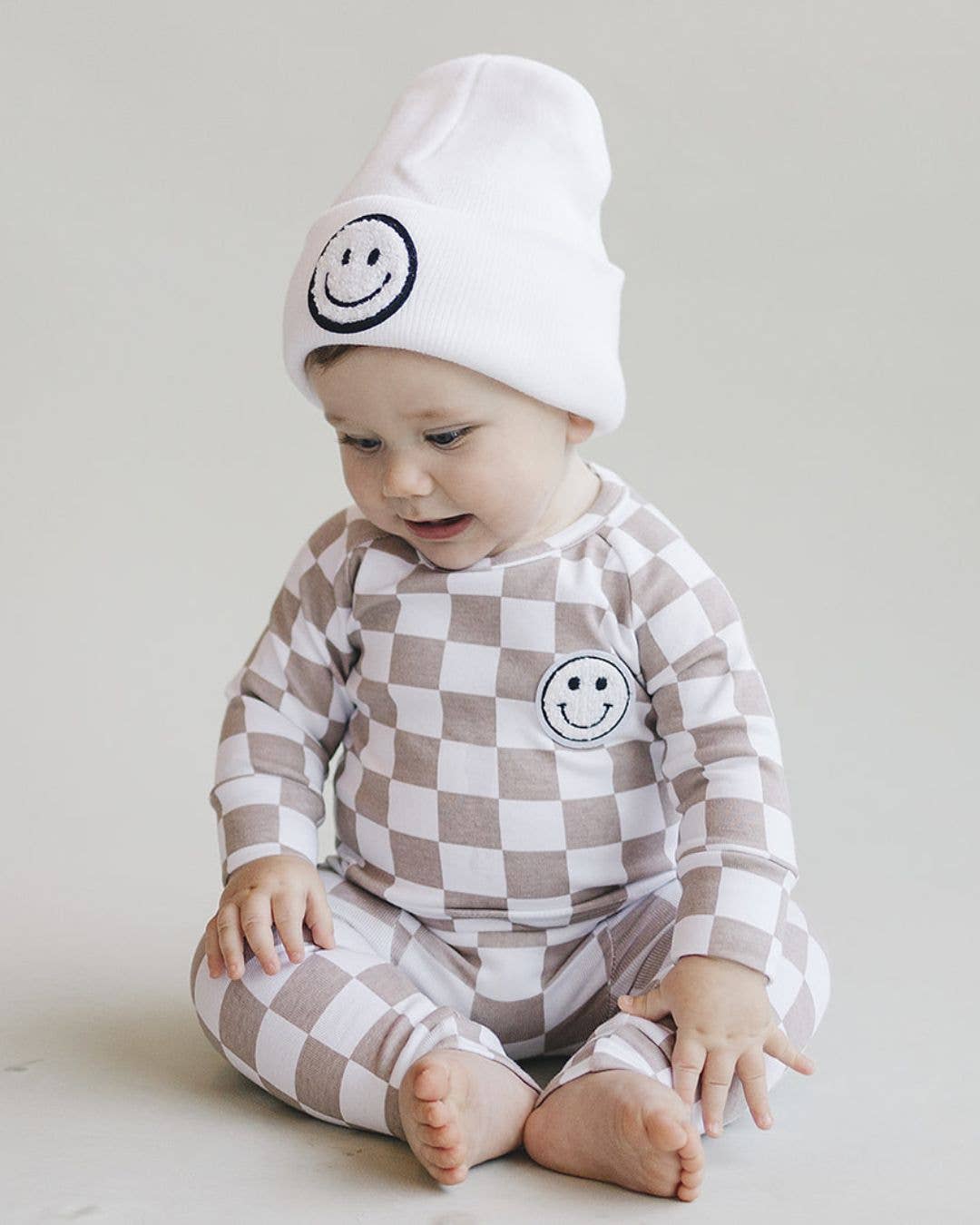 Smiley Baby & Kids' Beanie | White: Baby
