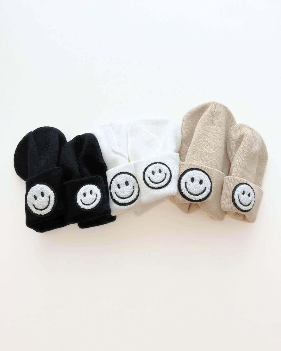 Smiley Baby & Kids Beanie | Black: Baby