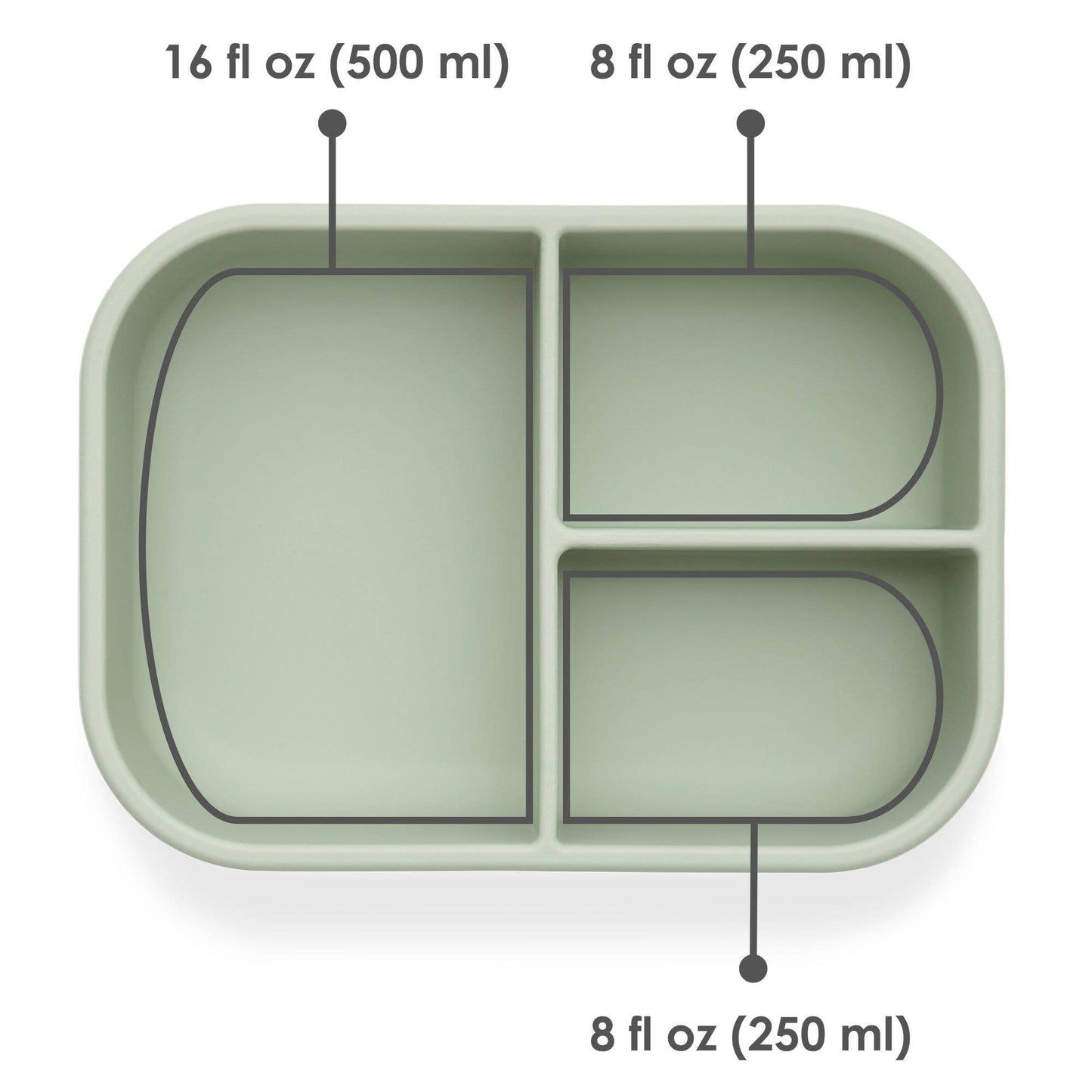 Leakproof Silicone Bento Box (Sage) Back to School